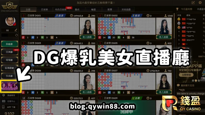 (點選DG真人美女主播廳|教學頁面)