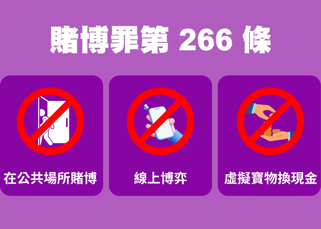 台灣賭場法律-賭博罪第266條